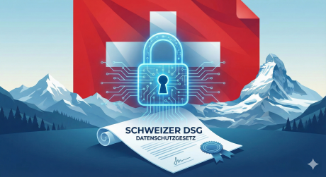 Bild vom DSG, dem Schweizer Datenschutzgesetz, vor