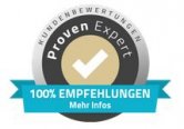 Logo von ProvenExpert mit Link zur Kundenzufriedenheitsbefragung